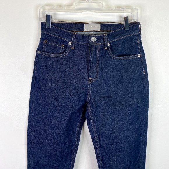 EVERLANE WOMEN DARK BLUE HIGH-RISE JEANS - Picture 3 of 7